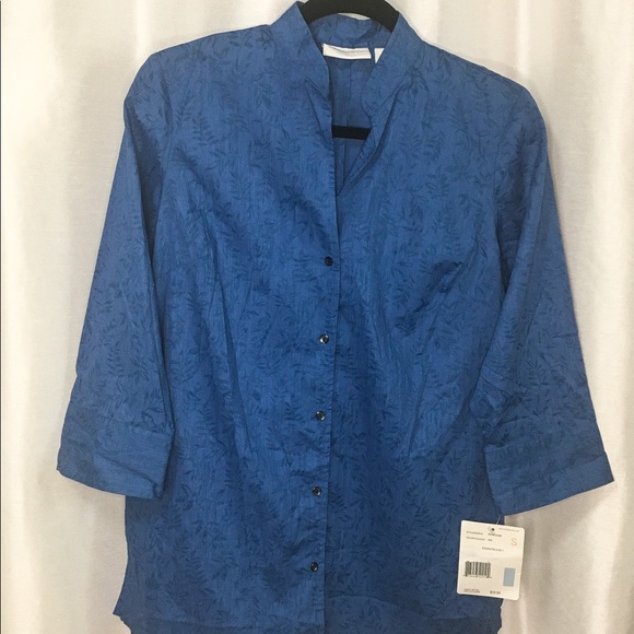 5 for $50!!! Liz Claiborne blouse in sapphire, size Small. - Picture 1 of 5